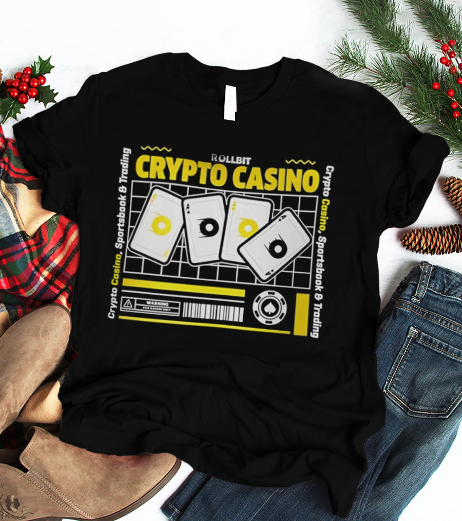 Rollbit Crypto Casino Sportsbook And Trading Playing Cards Digital Tokens T-Shirt