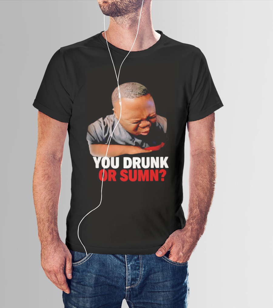 You Drunk Or Sumn Meme DJ Cece Viral Expression T-Shirt