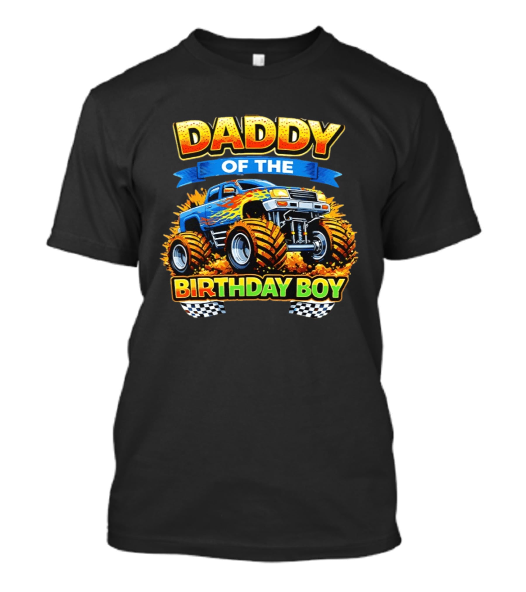 Daddy Of The Birthday Boy Monster Truck T-Shirt