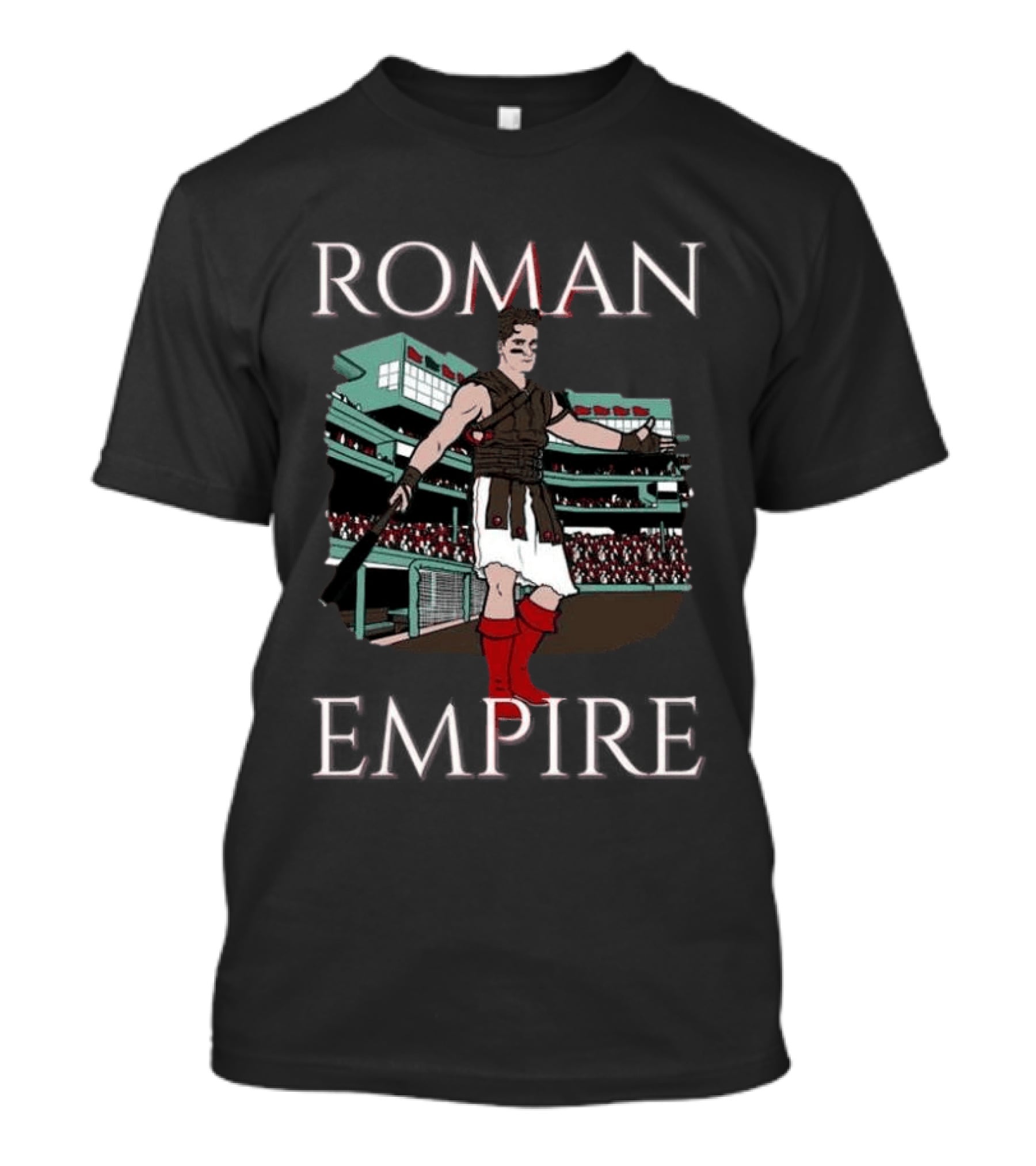 Roman Empire Gladiator Baseball Stadium Fan T-Shirt