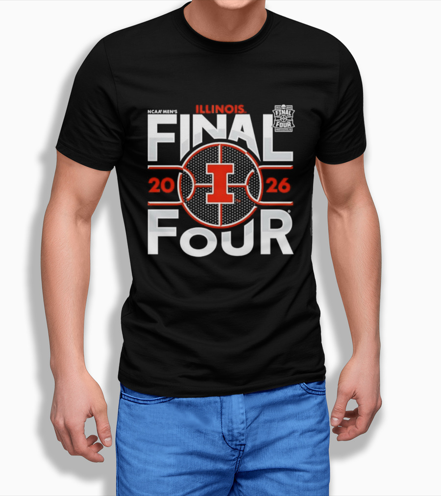 Illinois Basketball 2026 NCAA Men's Final Four Tournament T-Shirt