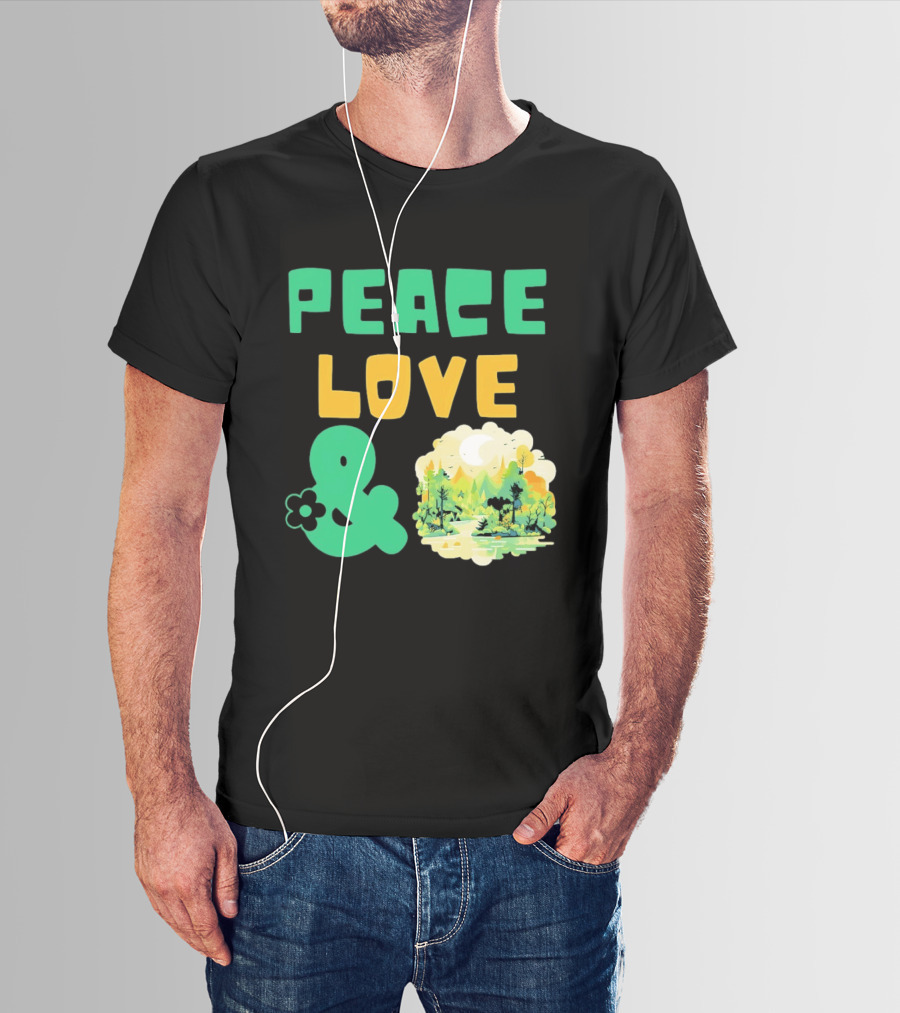 Peace Love And Nature Scenic Forest Scene T-Shirt
