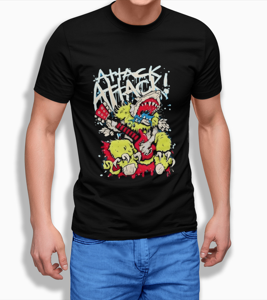 Attack Attack Monster Holding Guitar T-Shirt