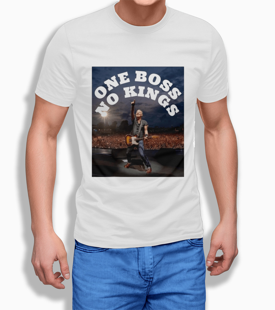 One Boss No Kings Bruce Springsteen Live Concert Crowd Performance T-Shirt