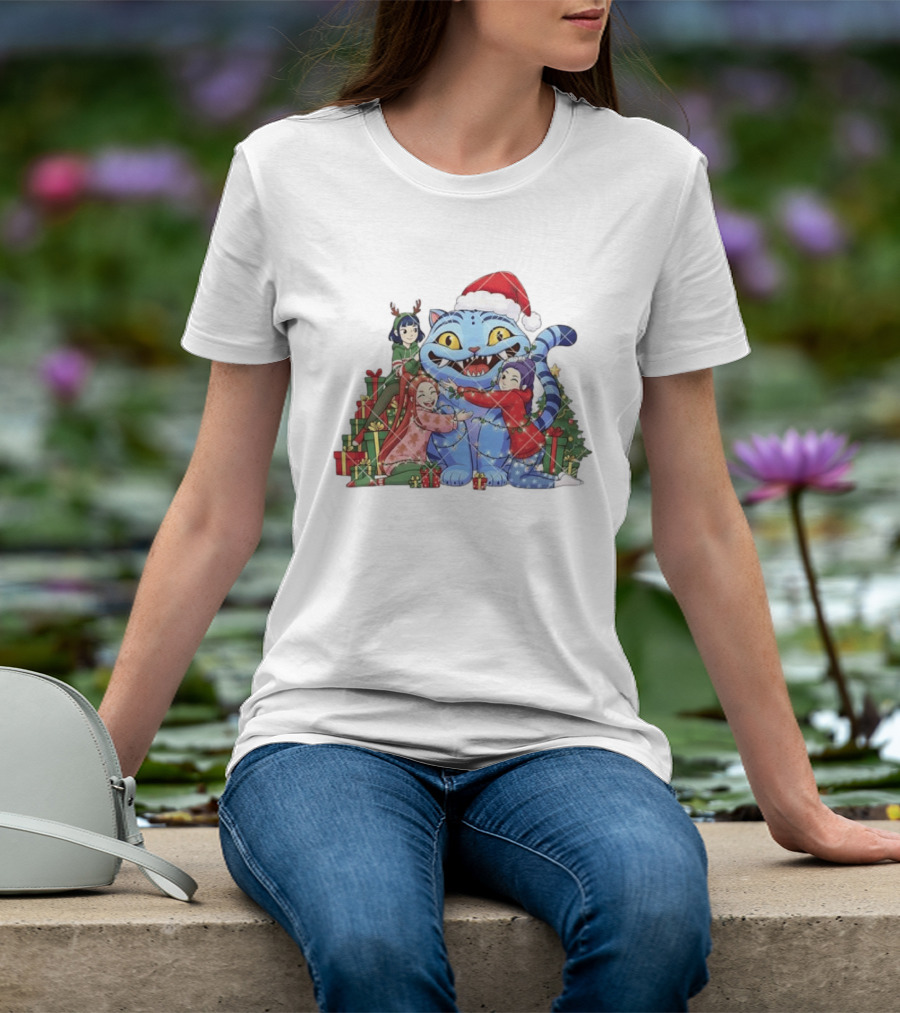 Derpy Huntrix Christmas Kpop Demon Hunters Holiday Cat Celebration With Friends T-Shirt