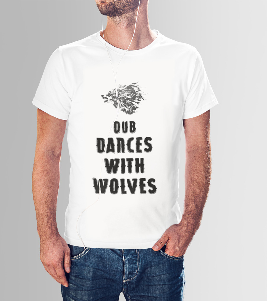 Dub Dances With Wolves Wolf Head Sketch T-Shirt