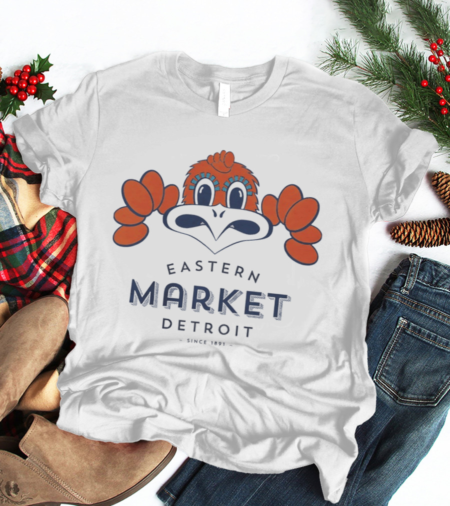 Eastern Market Detroit Since 1891 Cartoon Bird T-Shirt