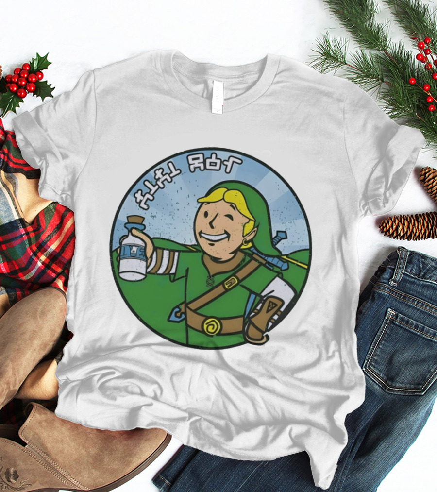 The Legend Of Zelda Link And Fallout Vault Boy T-Shirt