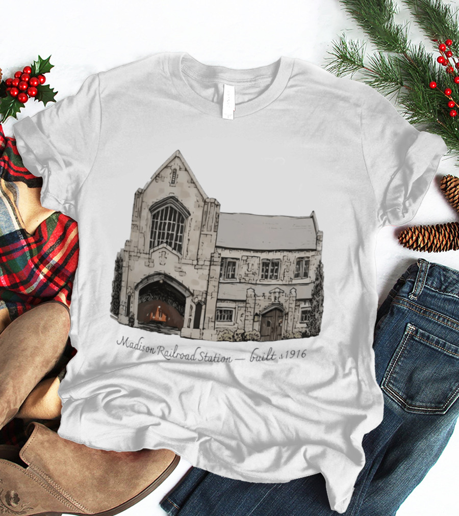 Madison Railroad Station Built 1916 Classic Architecture T-Shirt