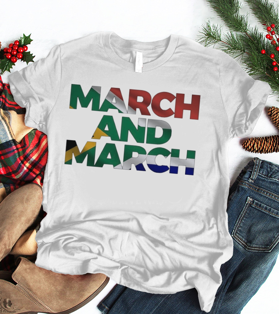 March And March South African Flag T-Shirt