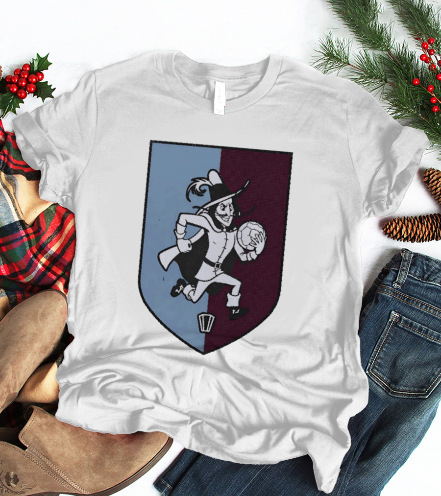 The Villan Football Mascot With Ball And Shield T-Shirt