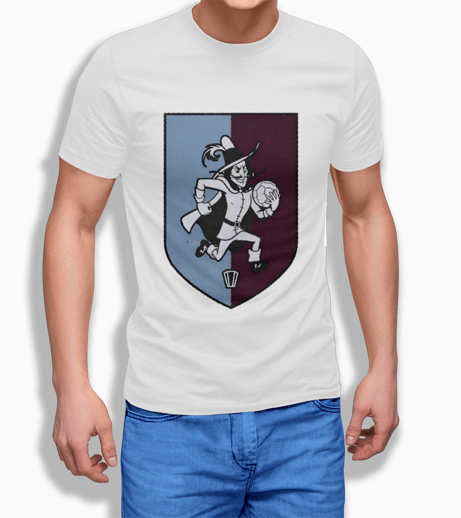 The Villan Football Mascot With Ball And Shield T-Shirt