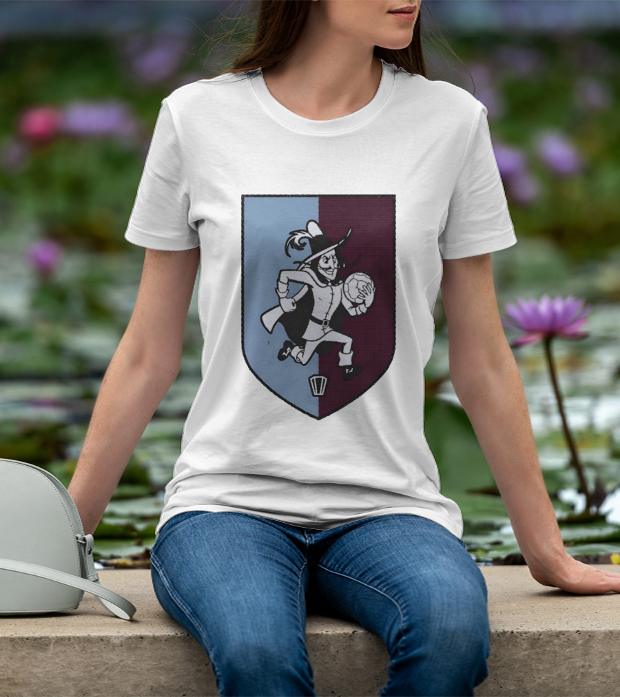 The Villan Football Mascot With Ball And Shield T-Shirt
