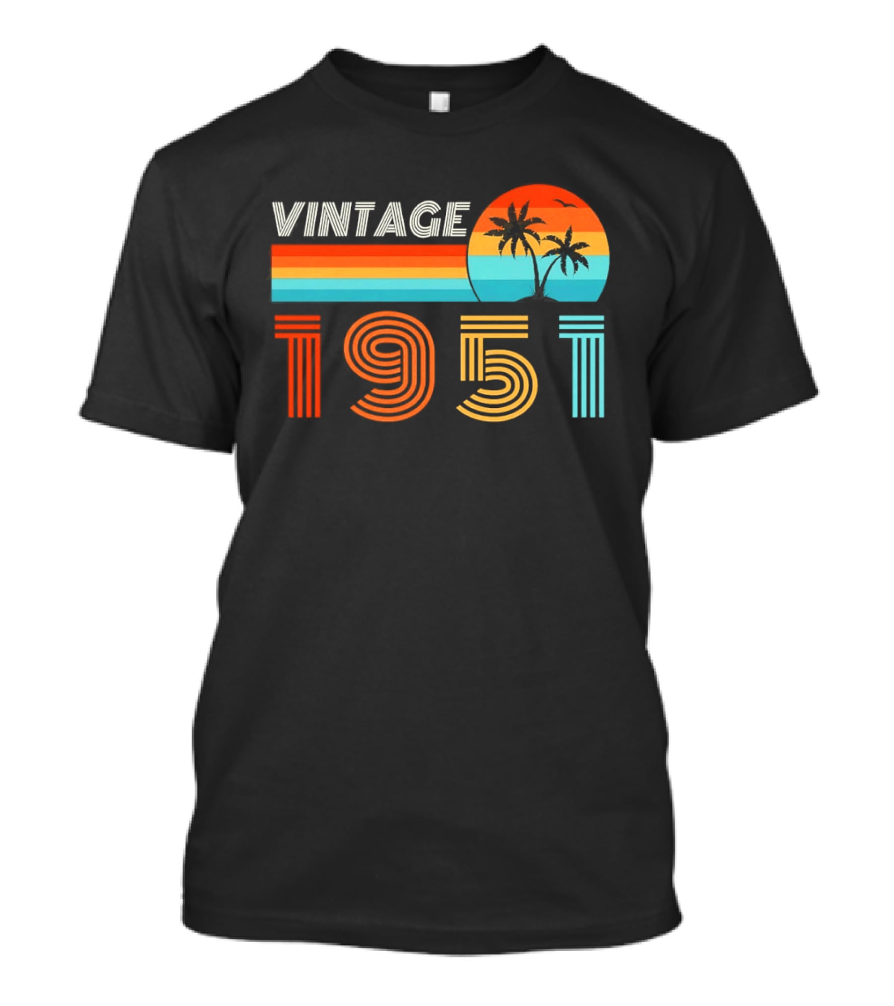 Vintage 1951 Palm Sunset Retro Seventies T-Shirt