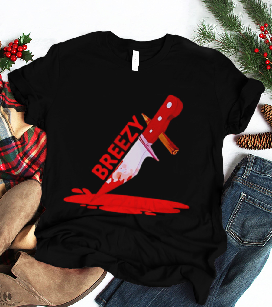 Breezy Games Bloodstained Knife T-Shirt