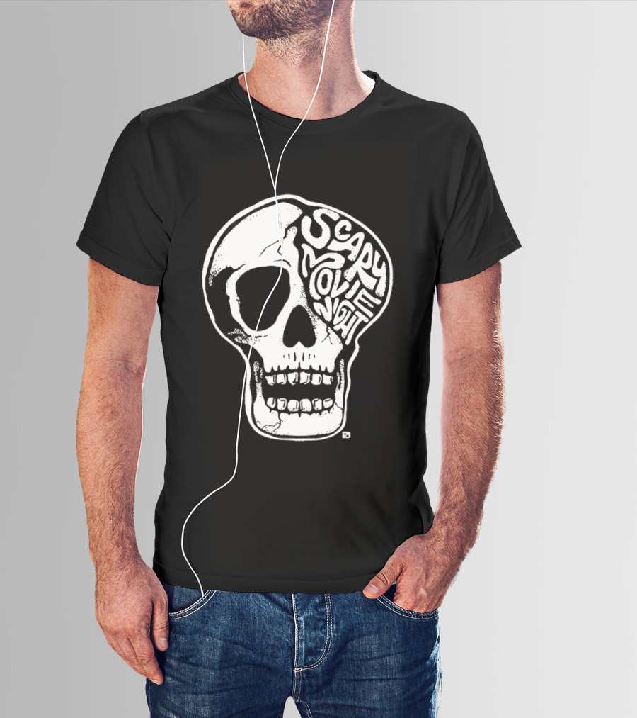 Skull Scary Movie Night Halloween Skull T-Shirt