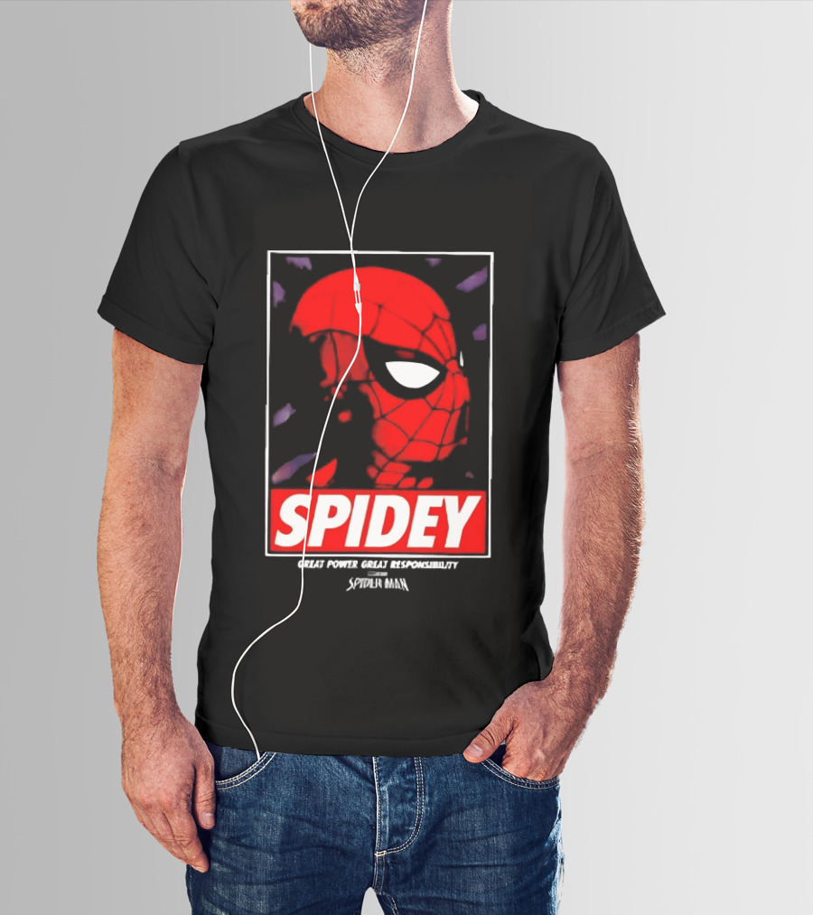 SPIDEY Great Power Great Responsibility Spider Man T-Shirt