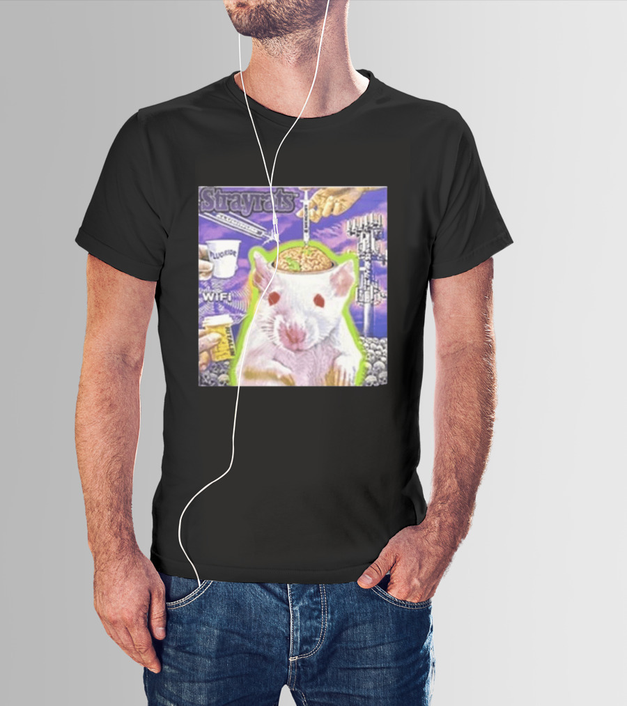 Stray Rats Lab Rat WiFi Fluoride Syringe Brain Injection T-Shirt