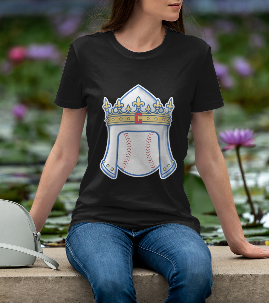 Chicago Cubs Sir Longball Baseball Helmet Crown T-Shirt