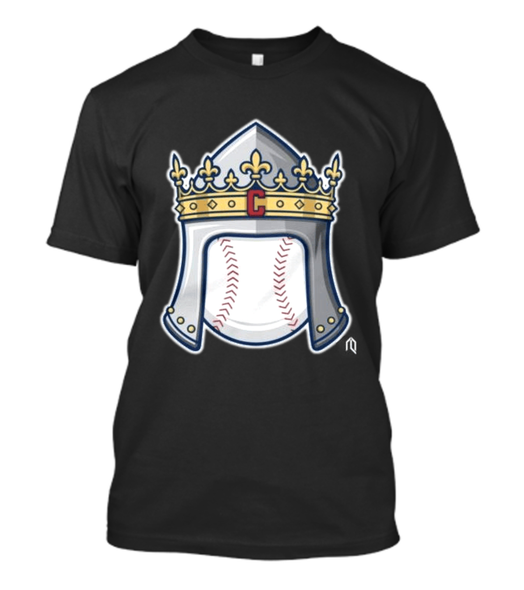 Cleveland Guardians Baseball Knight Helmet Crest T-Shirt