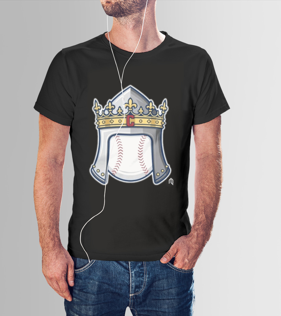 Cleveland Guardians Baseball Knight Helmet Crest T-Shirt