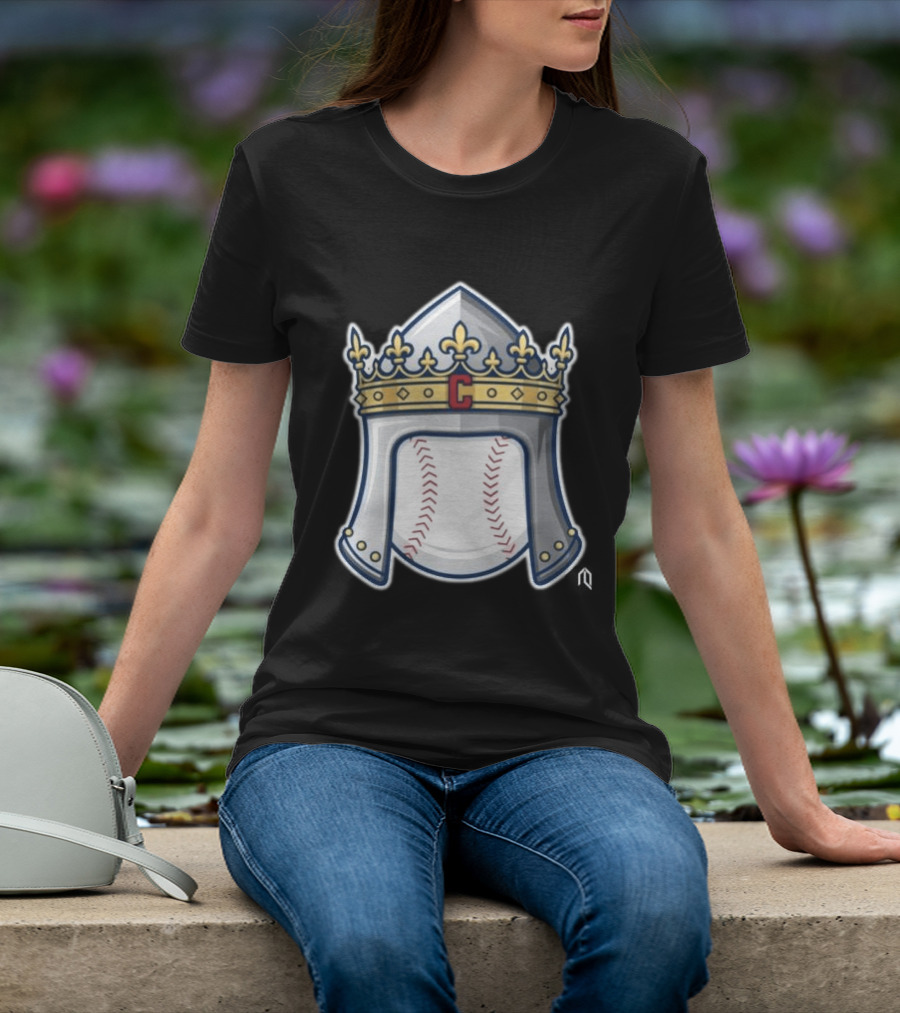 Cleveland Guardians Baseball Knight Helmet Crest T-Shirt