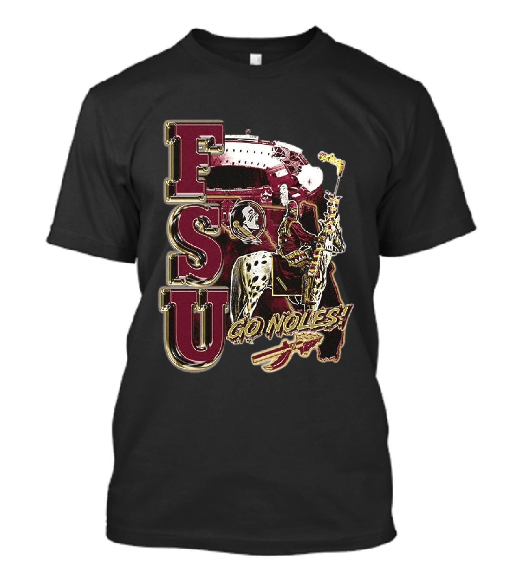 FSU Seminoles Go Noles Osceola And Renegade Stadium Spirit T-Shirt