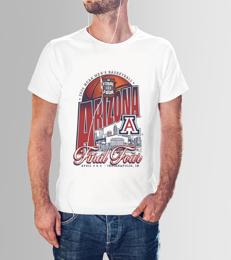 2026 NCAA Men's Basketball Arizona Wildcats Final Four Indianapolis T-Shirt