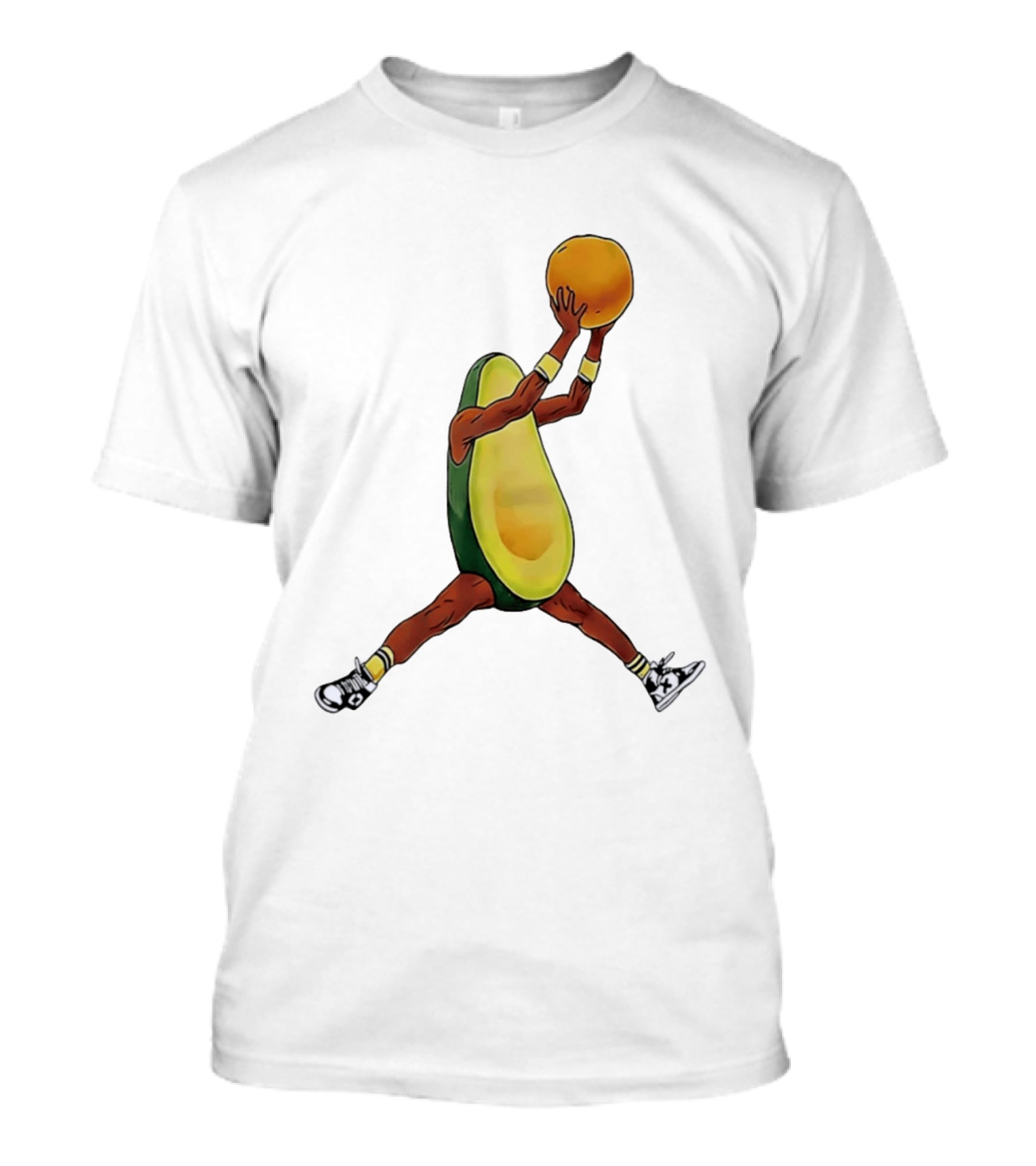 Avocado Basketball Athlete Dunking Fruit T-Shirt