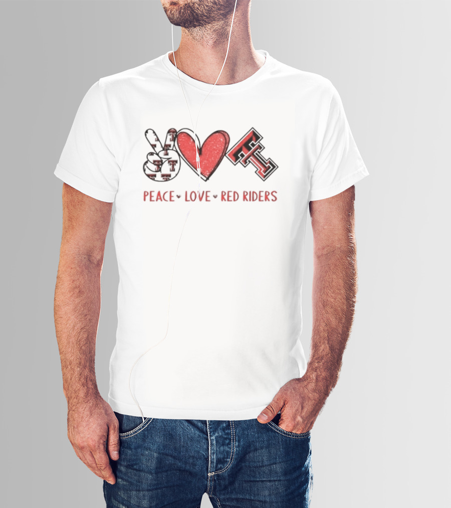 Peace Love Texas Tech Red Raiders Sports Spirit T-Shirt