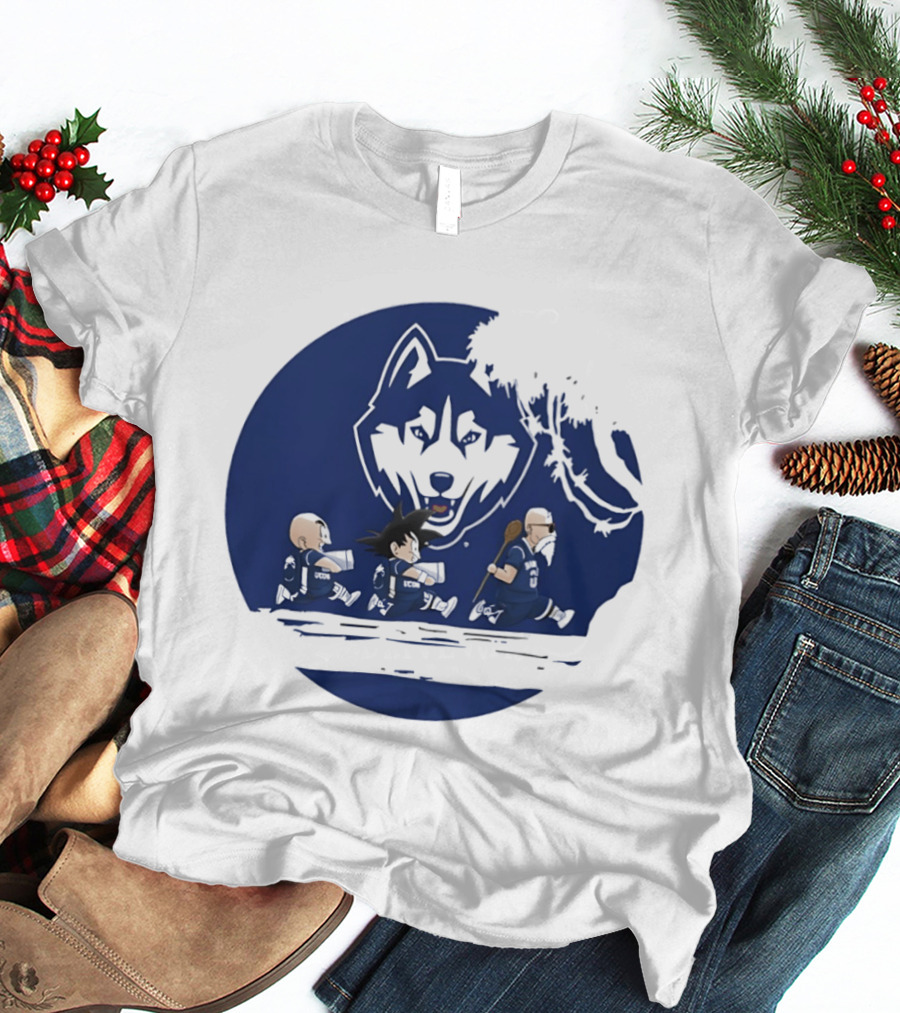 Uconn Huskies Meets Dragon Ball Characters Fusion T-Shirt
