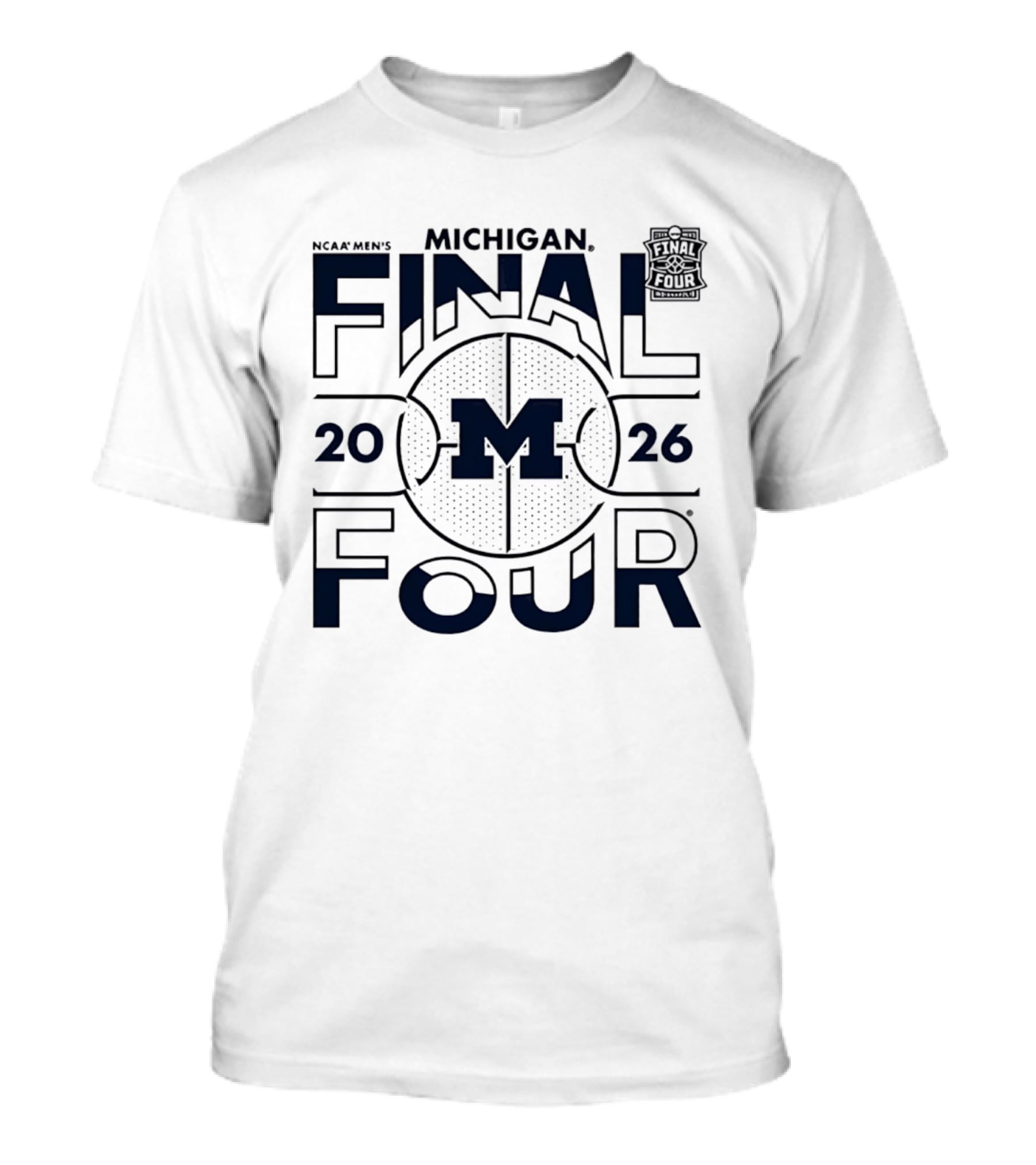 NCAA Men's Michigan 2026 Final Four Basketball T-Shirt