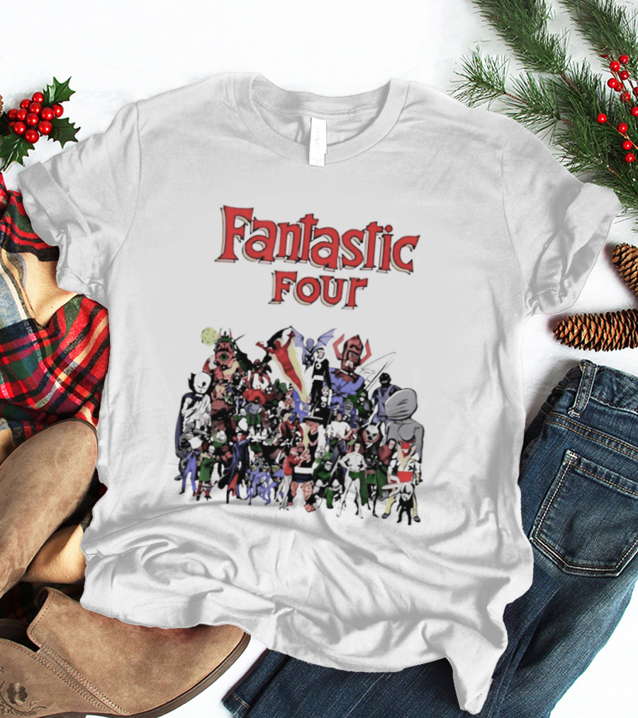 Fantastic Four Comic Characters Assembly T-Shirt