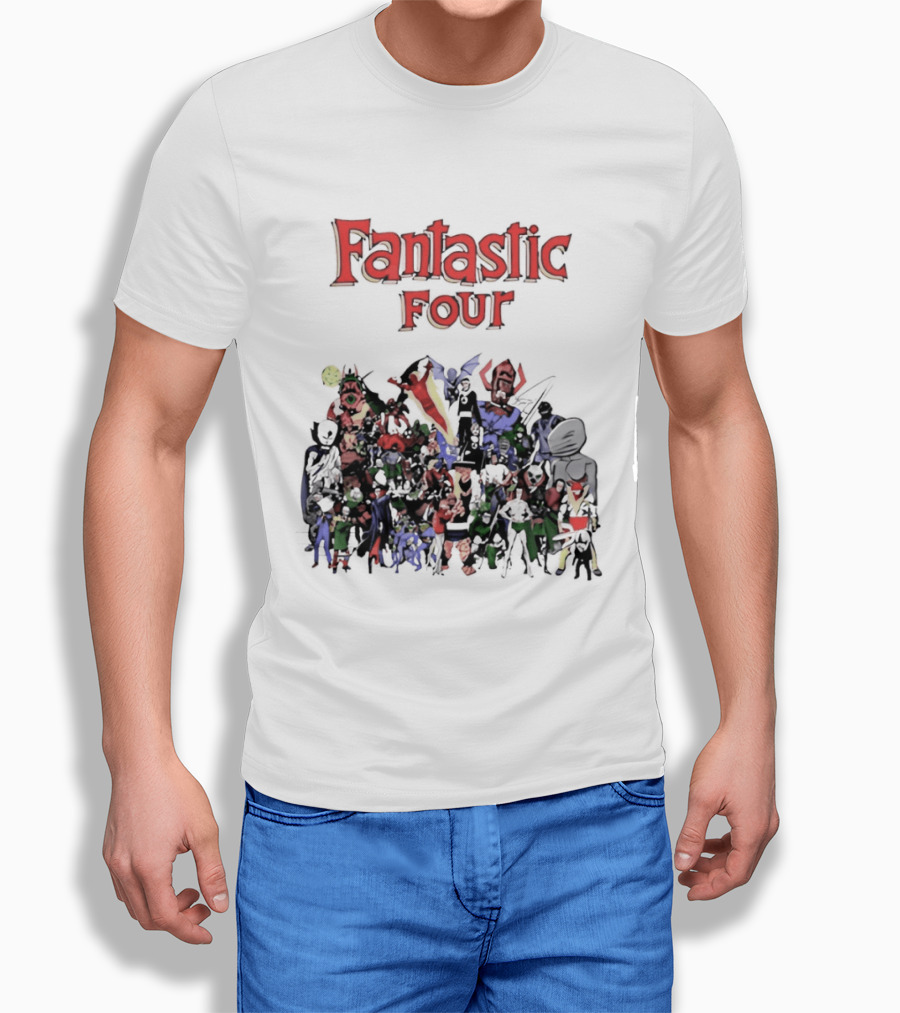 Fantastic Four Comic Characters Assembly T-Shirt