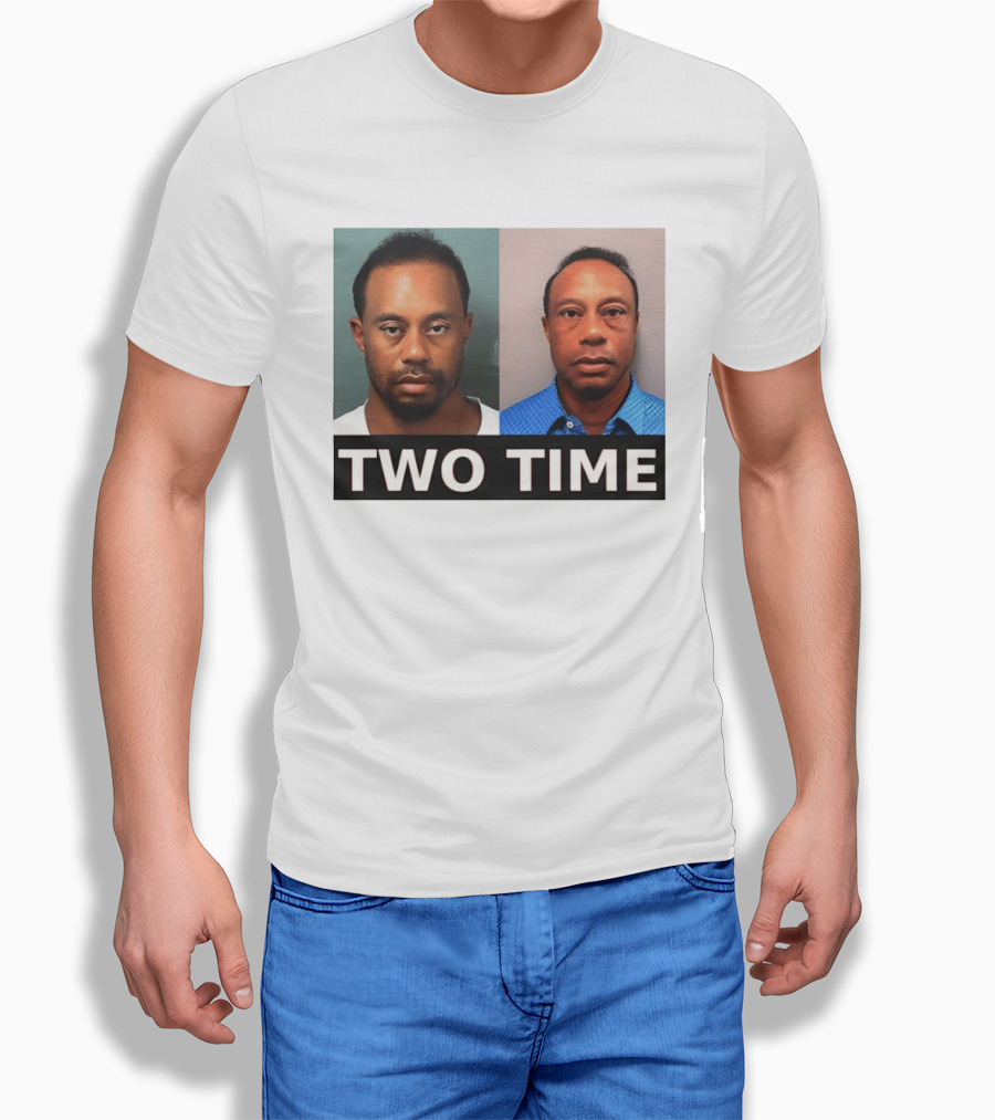 Tiger Woods Shot Two Time Meme Image T-Shirt