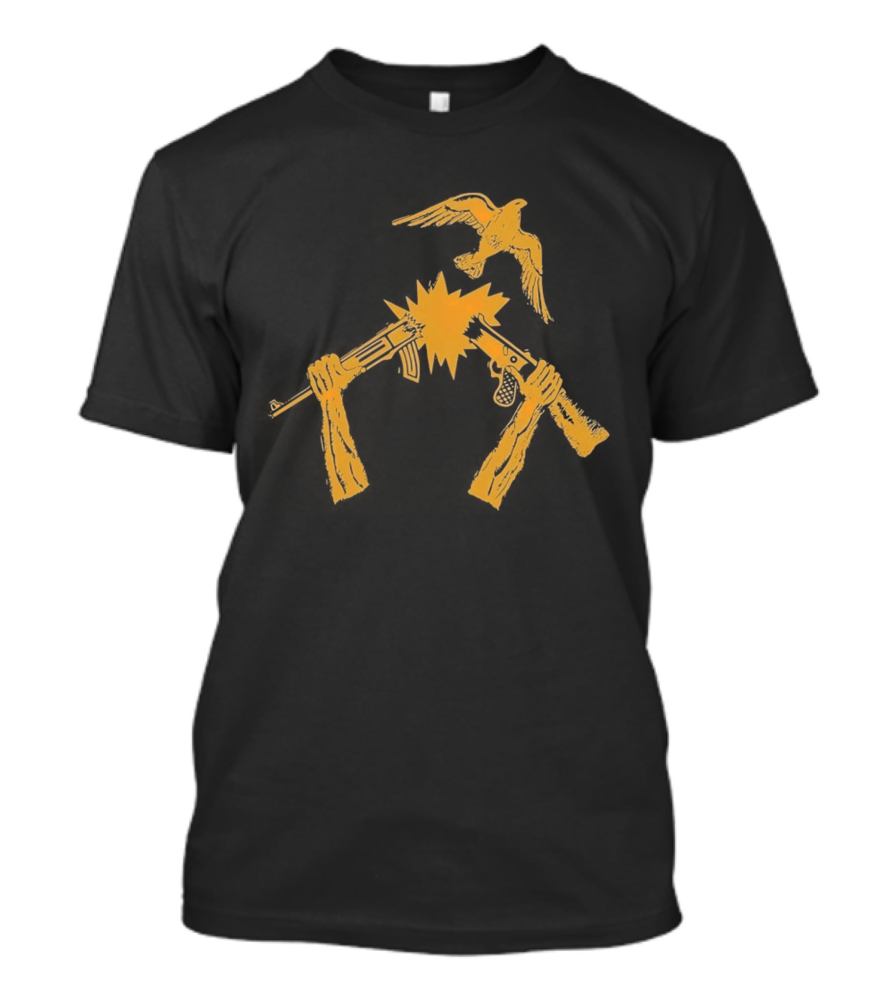 Anti War No Gun Peace Symbol Bird Explosion T-Shirt