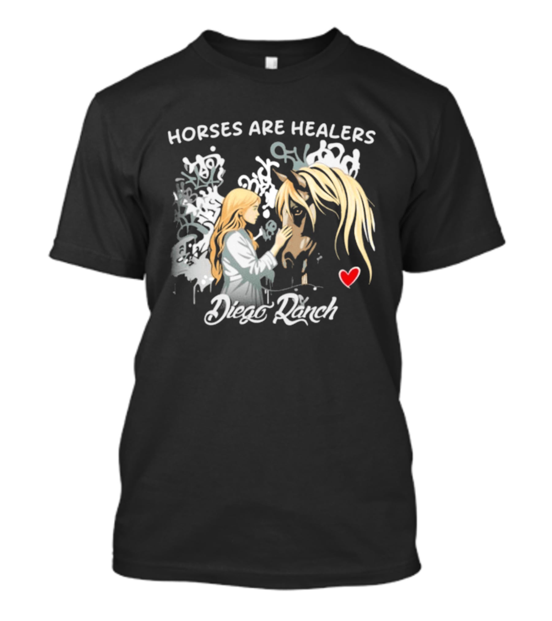 Horses Are Healers Diego Ranch Heartfelt Connection T-Shirt