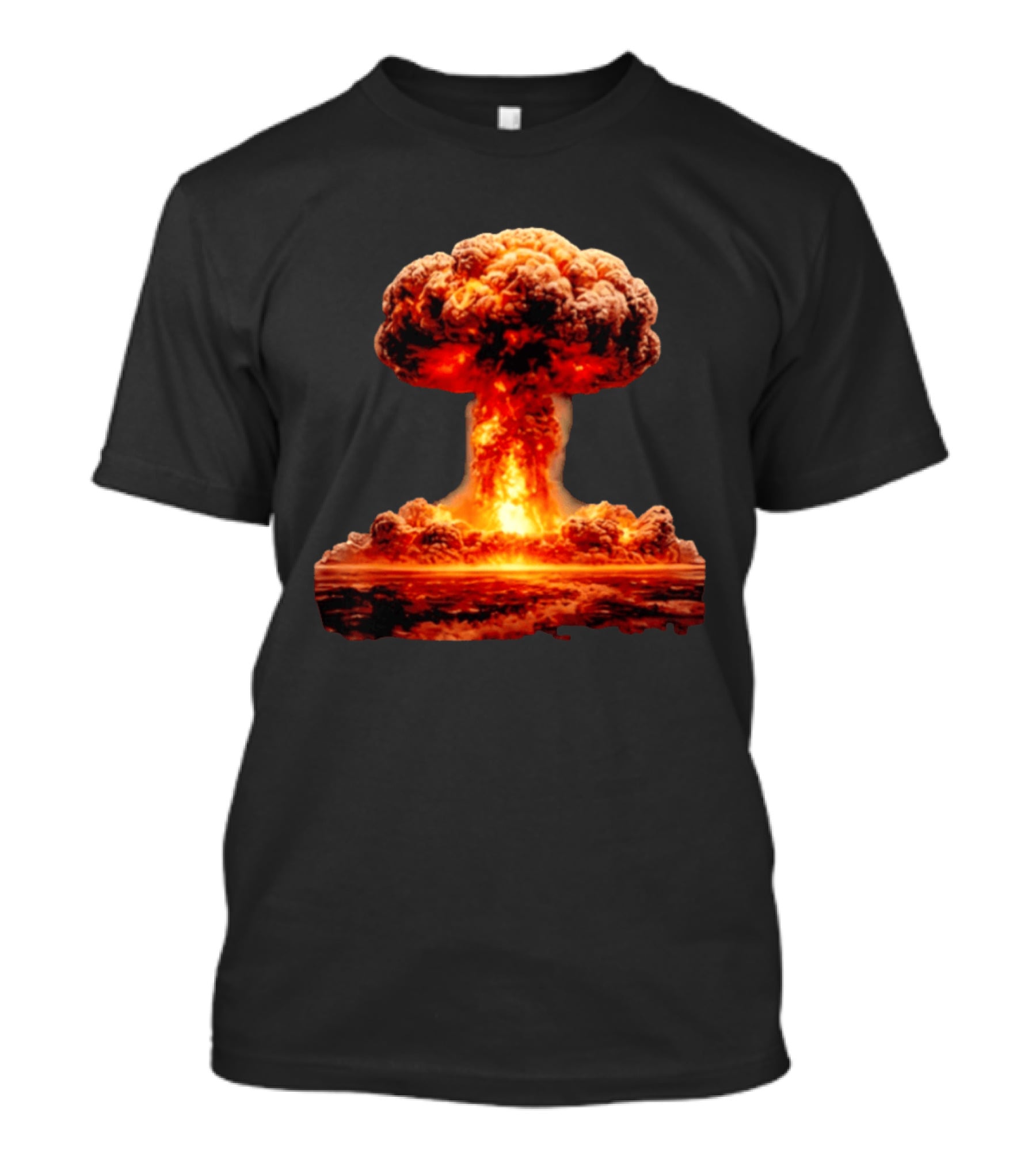 Fiery Destruction Mushroom Cloud Nuclear Bomb Explosion T-Shirt