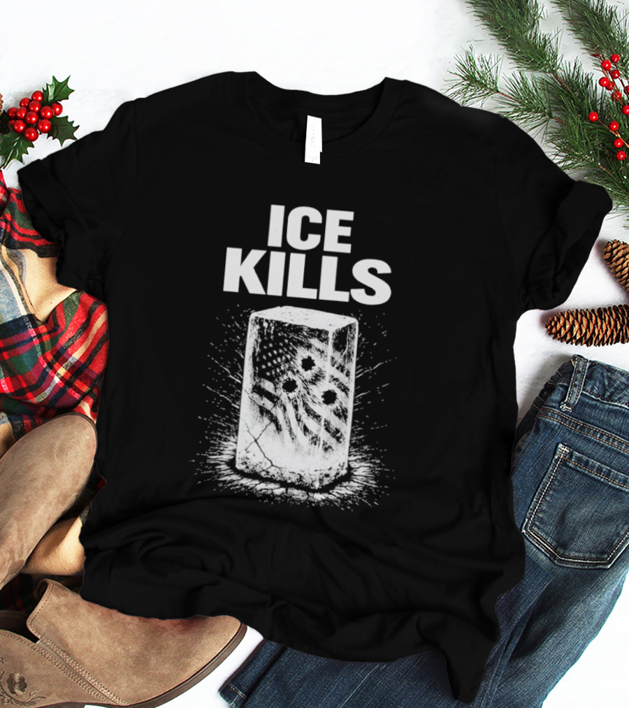 ICE KILLS American Flag Gun Control T-Shirt