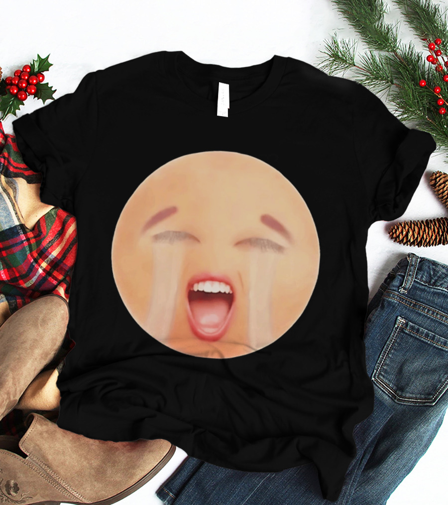 Cursed Crying Emoji Meme Face Hilarious Expression T-Shirt