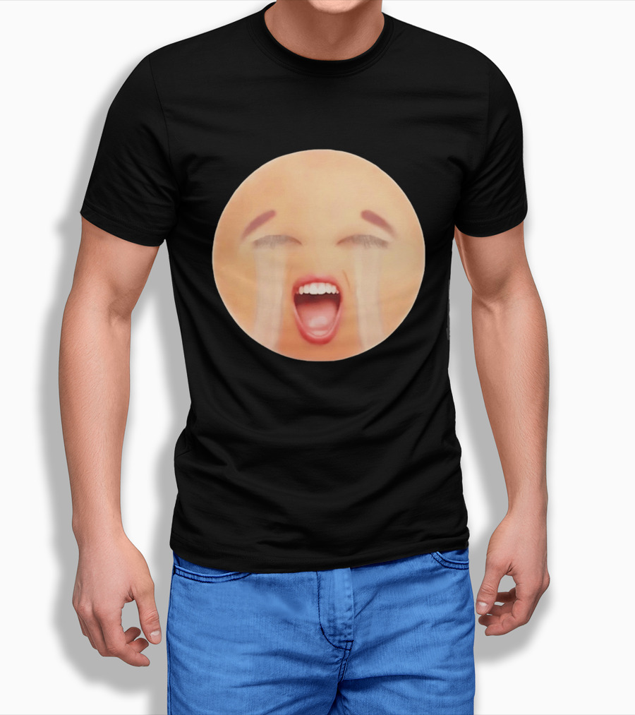 Cursed Crying Emoji Meme Face Hilarious Expression T-Shirt