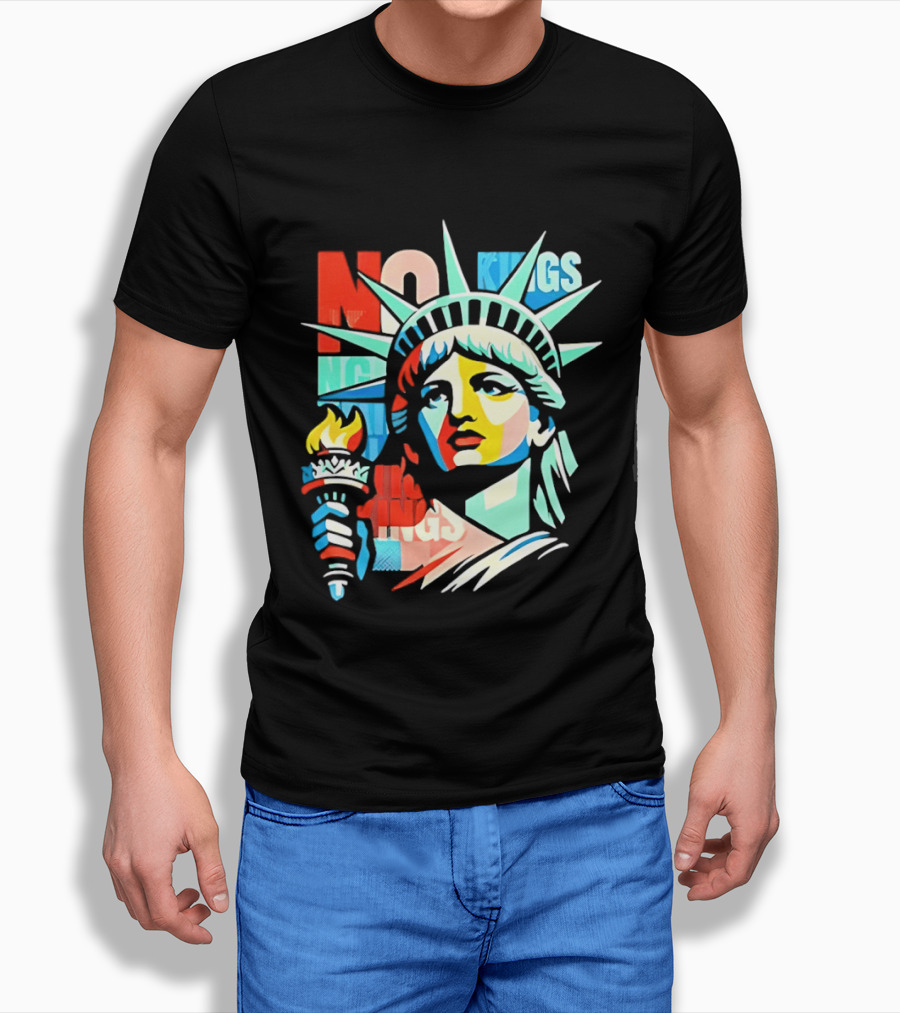 No Kings Liberty Equality Protest T-Shirt