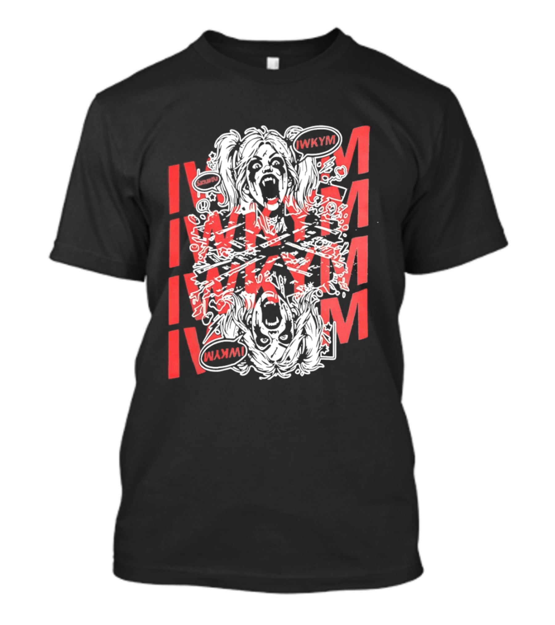 Samantha Iwkym Red Text Scream Reflection T-Shirt