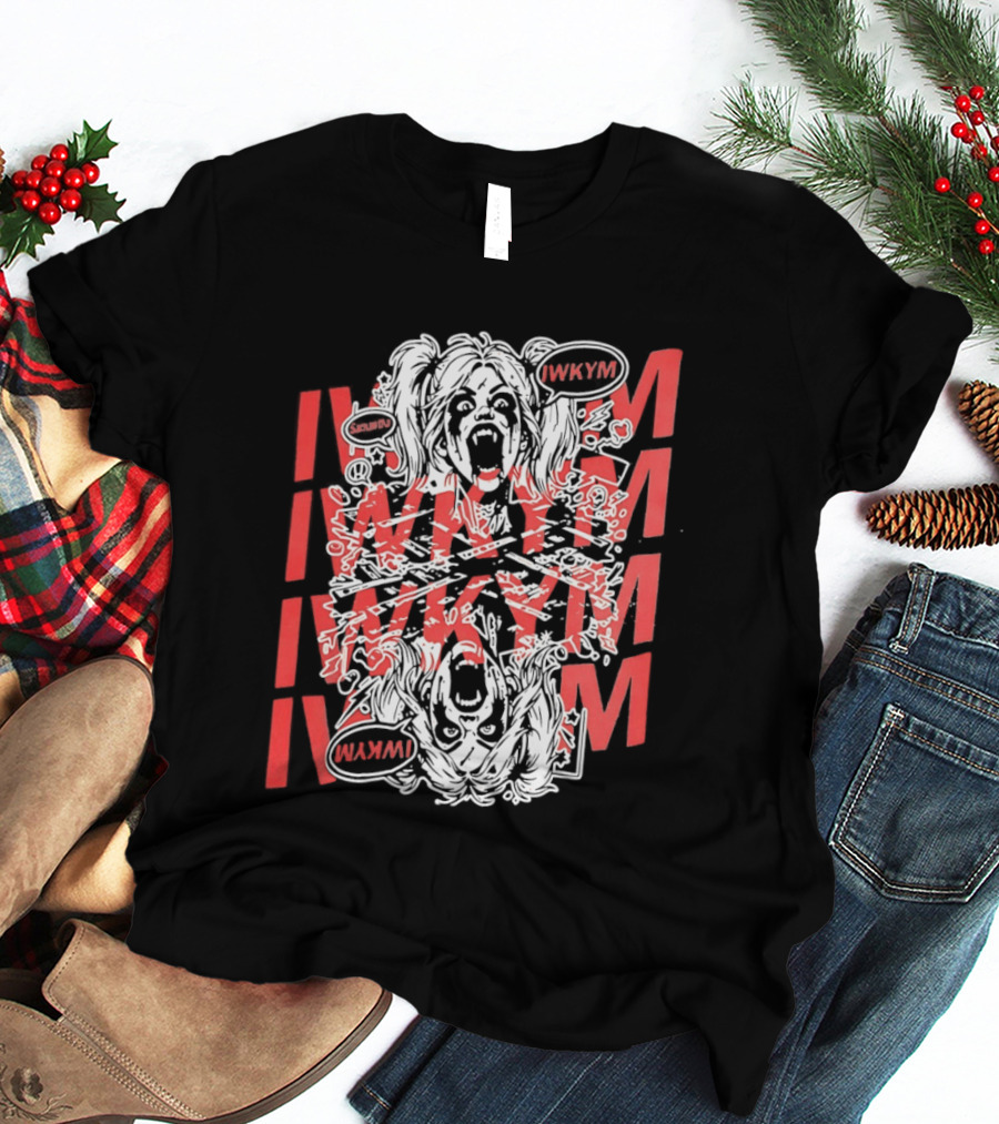 Samantha Iwkym Red Text Scream Reflection T-Shirt