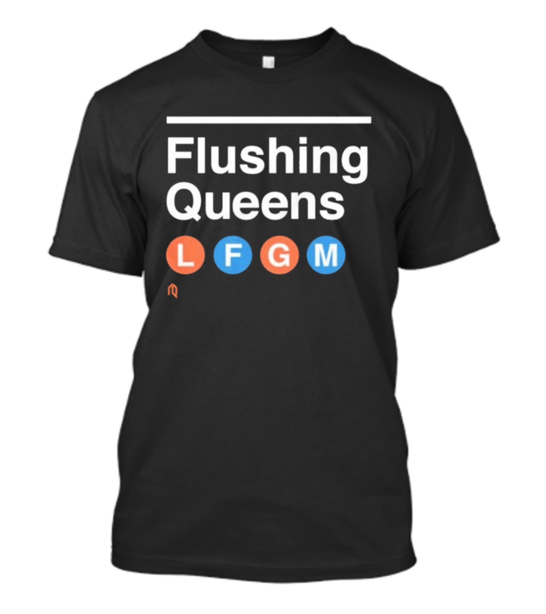 Flushing Queens L F G M Baseball Theme New York Mets T-Shirt