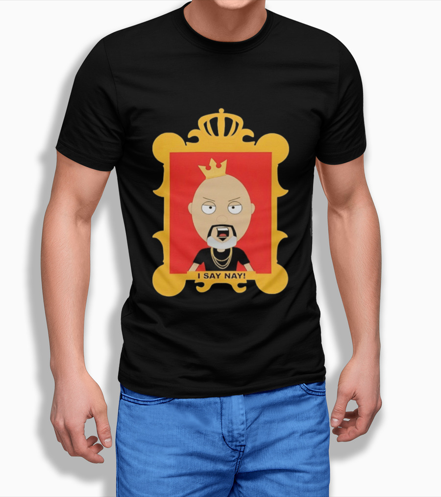 Sir Joseph I Say Nay Crowned Cartoon Character Framed Image T-Shirt