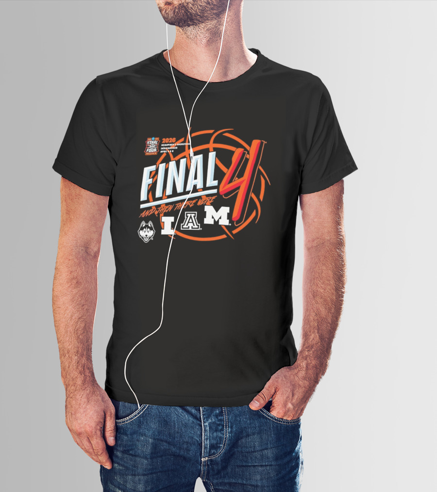 2026 Final Four NCAA Men's March Madness Arizona Connecticut Michigan T-Shirt