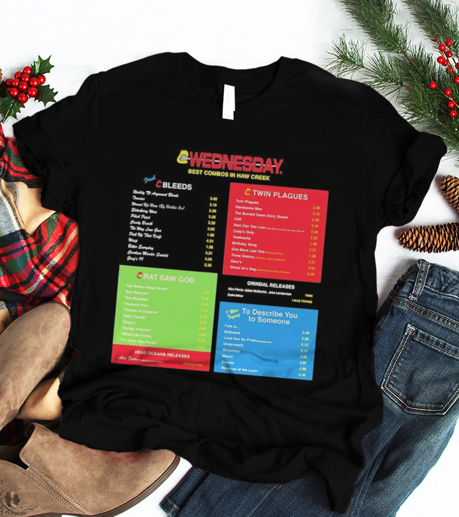 Wednesday Best Combos In Haw Creek Twin Plagues Rat Saw God Release T-Shirt