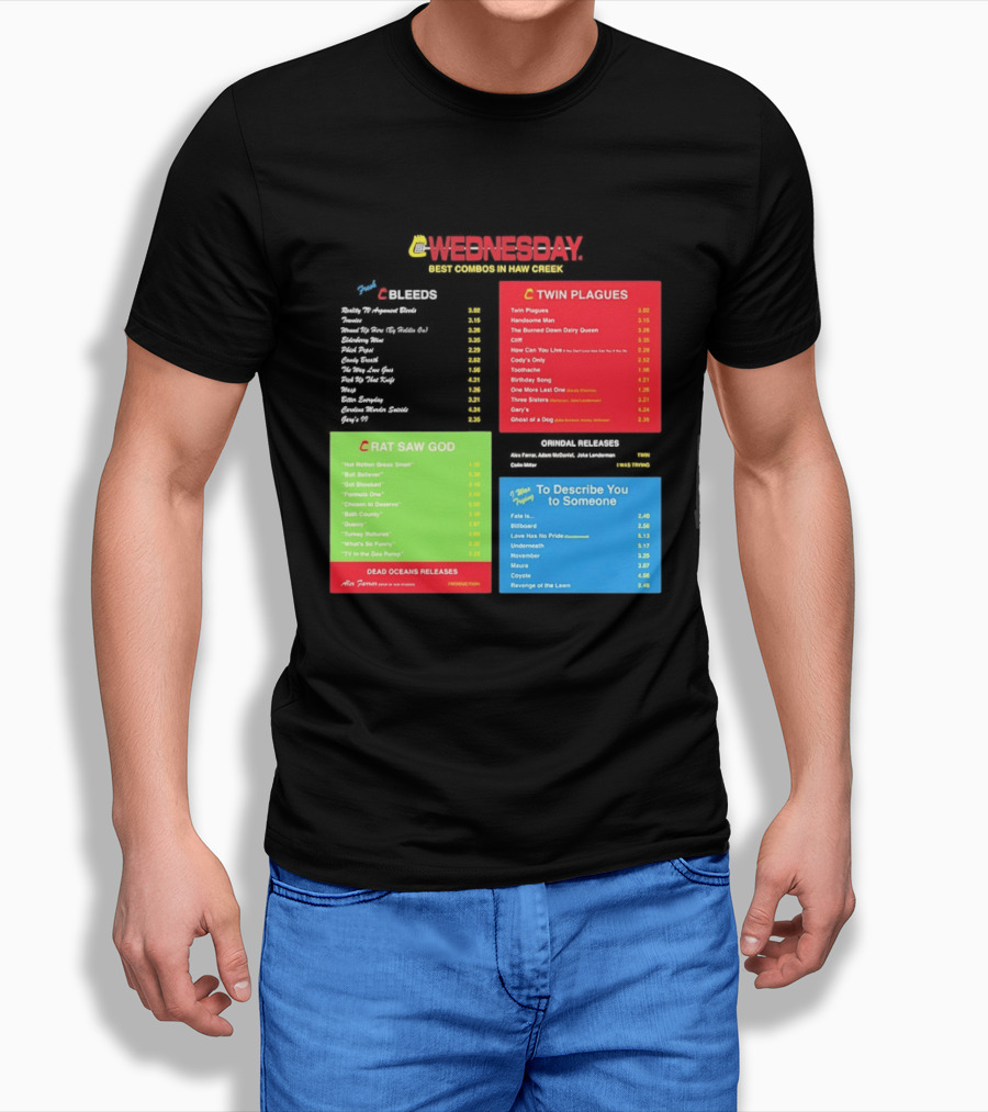 Wednesday Best Combos In Haw Creek Twin Plagues Rat Saw God Release T-Shirt