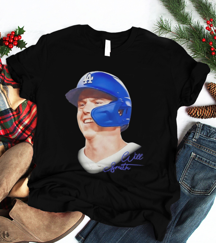 Los Angeles Dodgers MLB 2026 Big Face Will Smith Signature T-Shirt